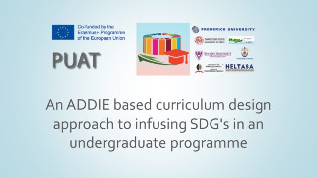 An ADDIE based curriculum design approach to infusing SDG’s in an undergraduate programme An ADDIE based curriculum design approach to infusing SDG's in an undergraduate programme