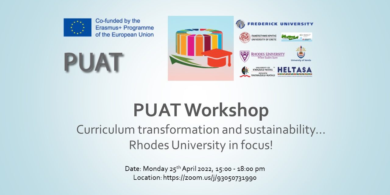 Curriculum transformation and sustainability Rhodes University in focus Curriculum transformation and sustainability Rhodes University in focus