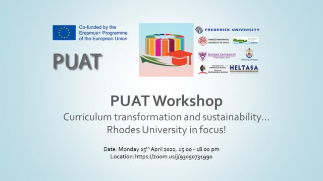 Curriculum transformation and sustainability Rhodes University in focus Curriculum transformation and sustainability Rhodes University in focus