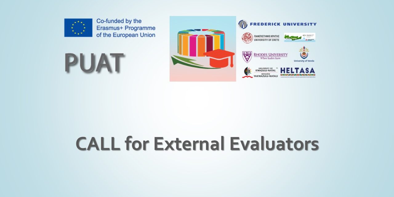 PUAT – CALL for External Evaluators PUAT - CALL for External Evaluators
