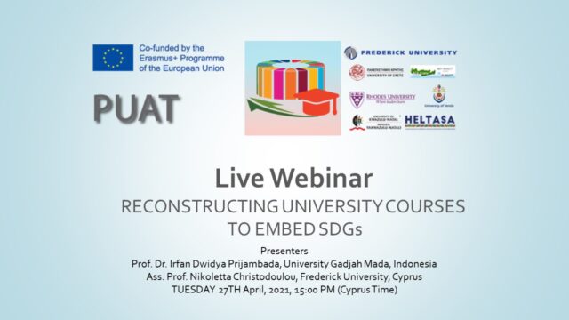 PUAT – Reconstructing University Courses to embed SDGs PUAT - Reconstructing University Courses to embed SDGs