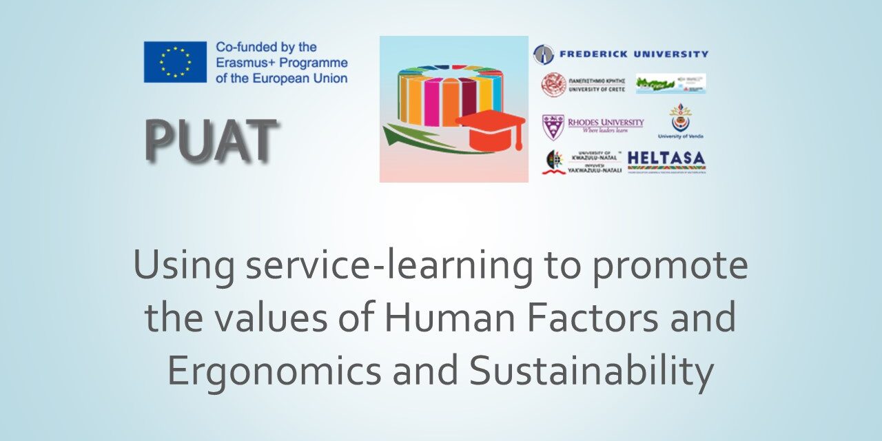 PUAT – Using service-learning to promote the values of Human Factors PUAT - Using service-learning to promote the values of Human Factors