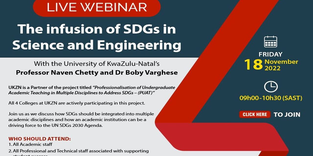 The infusion of SDGs in Science and Engineering The infusion of SDGs in Science and Engineering