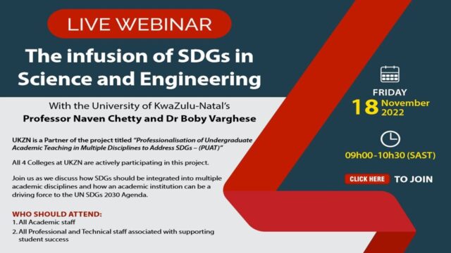 The infusion of SDGs in Science and Engineering The infusion of SDGs in Science and Engineering